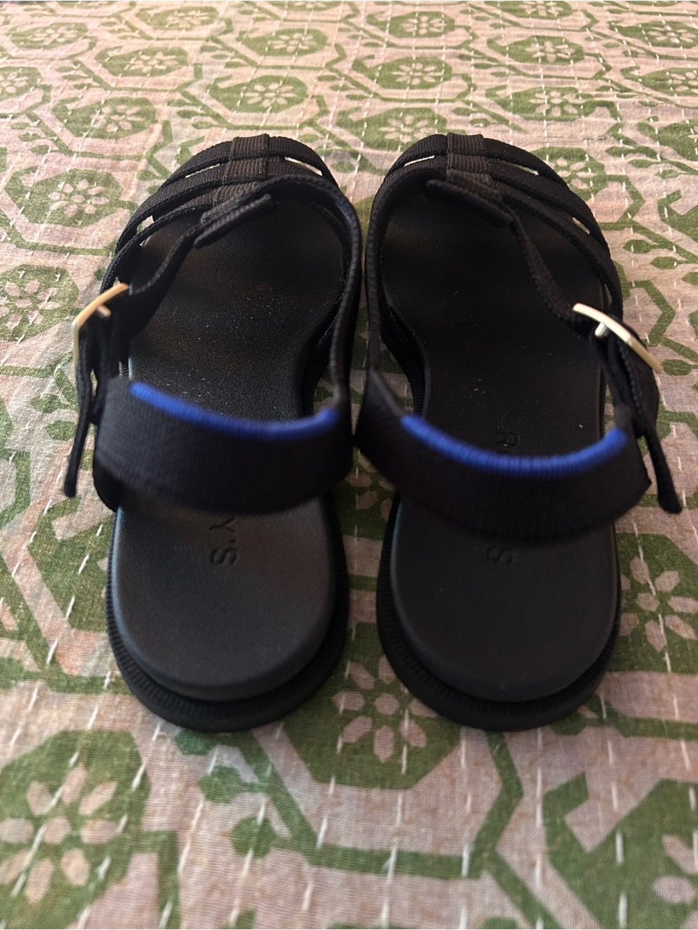 Rothy's Black Woven Fishermen Sandals/ Buckle Ankle Strap NWT Size 7.5 - Picture 6 of 10